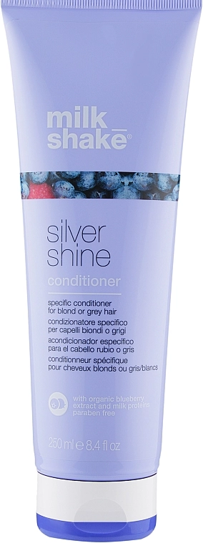 Кондиціонер для освітленого і сивого волосся - Milk Shake Silver Shine Conditioner, 250 мл - фото N1