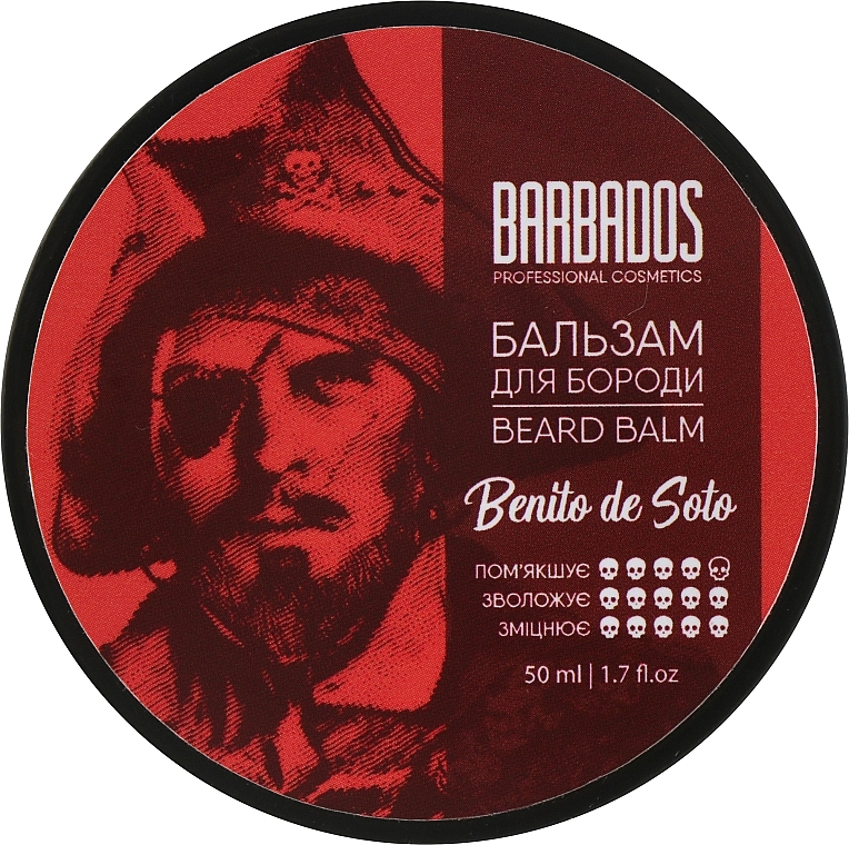 Barbados Бальзам для бороды Pirates Beard Balm Benito De Soto - фото N1