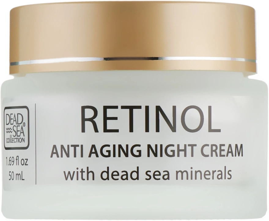 Dead Sea Collection Ночной крем против старения с ретинолом и минералами Мертвого моря Retinol Anti Aging Night Cream - фото N2