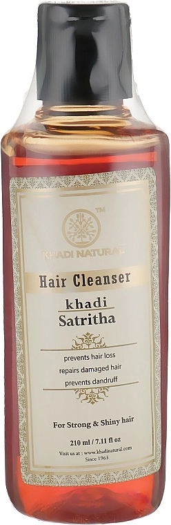 Khadi Natural Натуральный травяной шампунь "Сатритха" Ayurvedic Satritha Hair Cleanser - фото N3