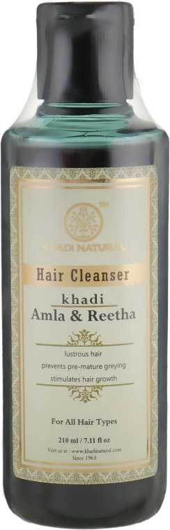 Khadi Natural Аюрведичний шампунь "Амла і ритха" Ayurvedic Amla & Reetha Hair Cleanser - фото N1
