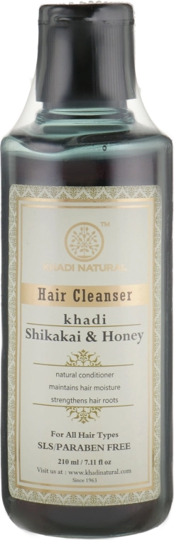 Khadi Natural Натуральный травяной шампунь "Шикакай и мед" Ayurvedic Shikakai & Honey Hair Cleanser - фото N1