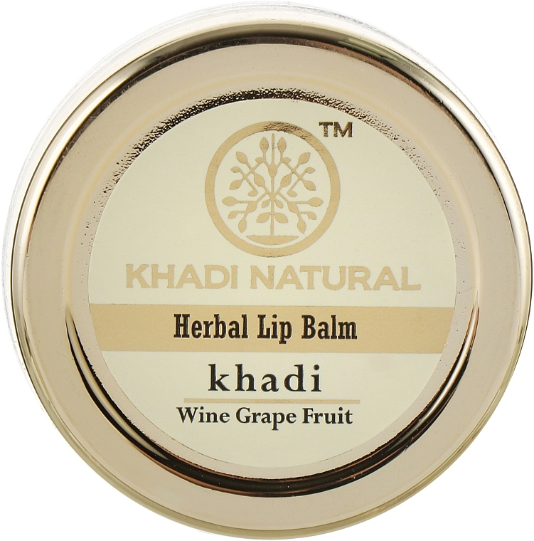 Khadi Natural Натуральний аюрведичний бальзам для губ "Грейпфрут і виноград" Ayurvedic Herbal Lip Balm Wine Grape Fruit - фото N1