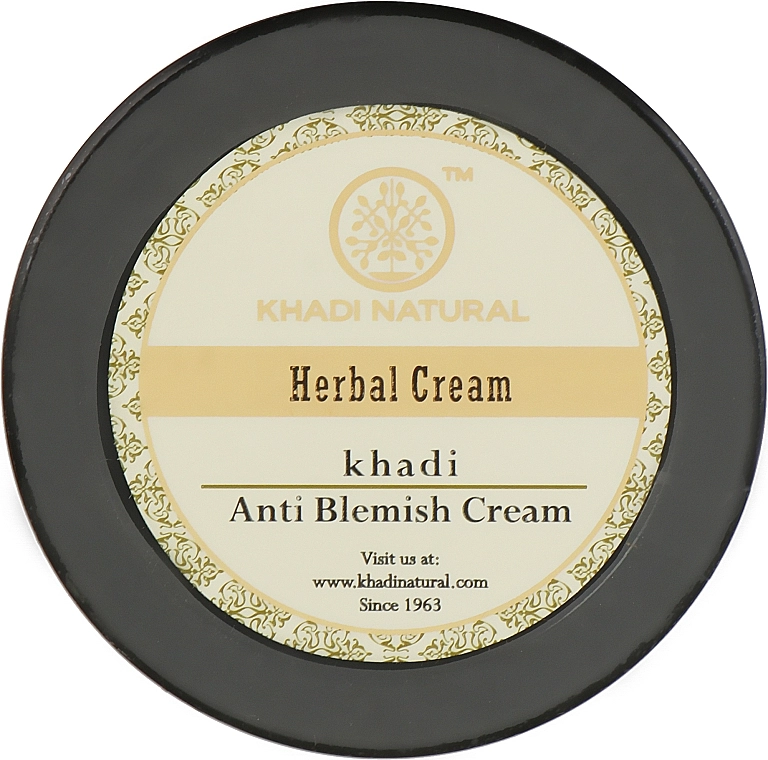 Khadi Natural Омолаживающий натуральный крем от пигментных пятен, морщин и темных кругов под глазами Anti Blemish Cream - фото N1
