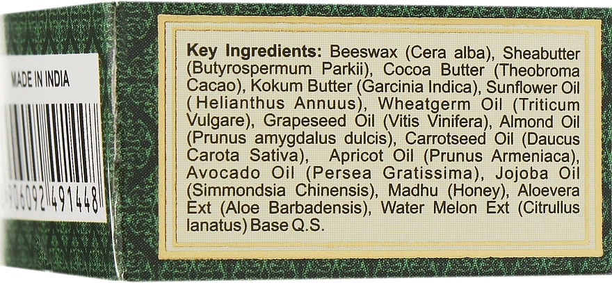 Khadi Natural Натуральний аюрведичний бальзам для губ "Кавун" Ayurvedic Herbal Lip Balm Watermelon - фото N4