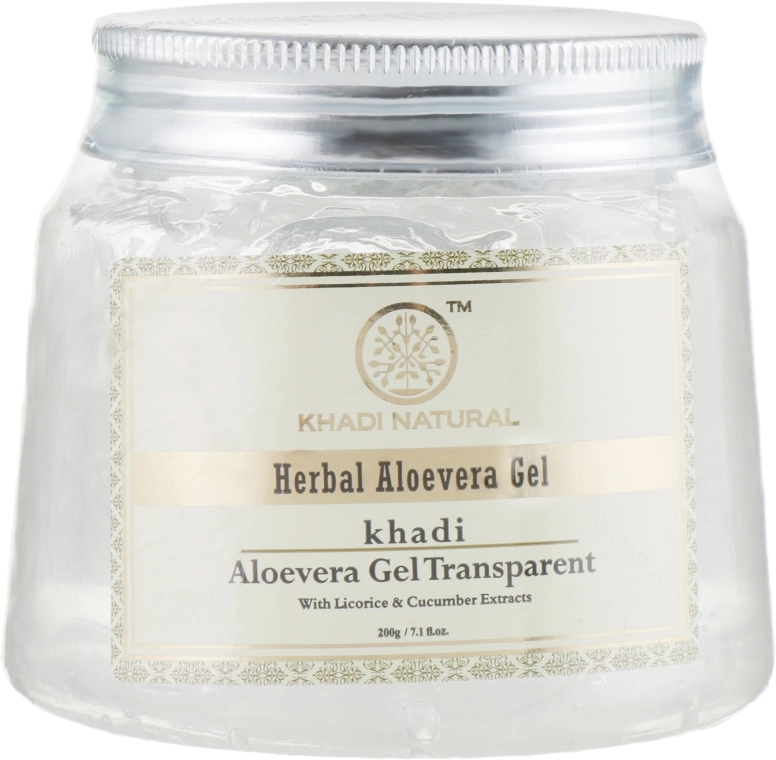 Khadi Natural Універсальний гель для тіла і волосся "Алое вера" Herbal Aloevera Gel Transparent - фото N1