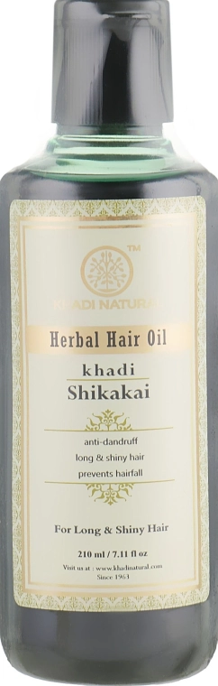 Khadi Natural Натуральное масло для волос "Шикакай" Ayurvedic Shikakai Hair Oil - фото N1