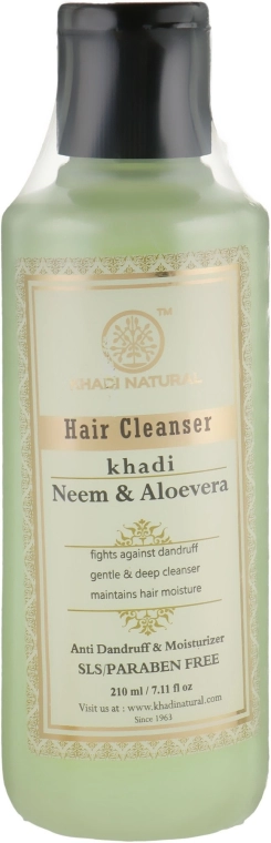 Khadi Natural Натуральный травяной шампунь "Ним и Алоэ Вера" без SLS Ayurvedic Neem & Aloe Vera Hair Cleanser - фото N1