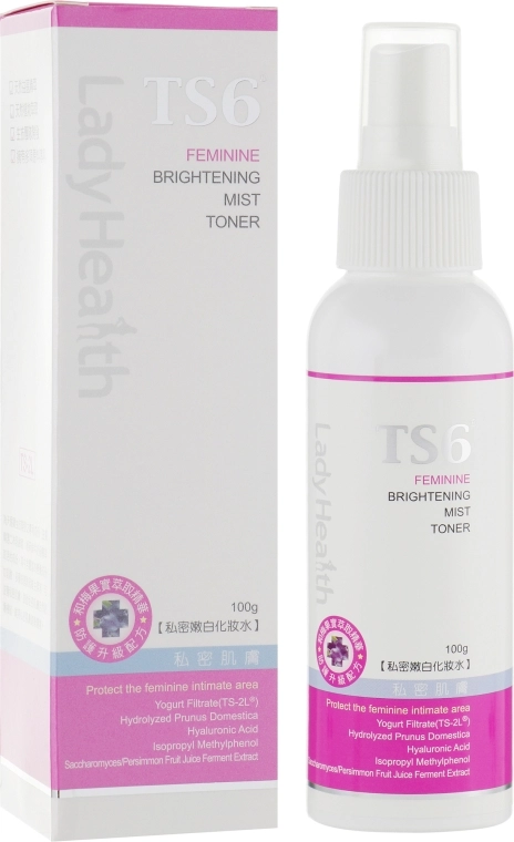 TS6 Осветляющий тоник Lady Health Feminine Brightening Mist Toner - фото N1