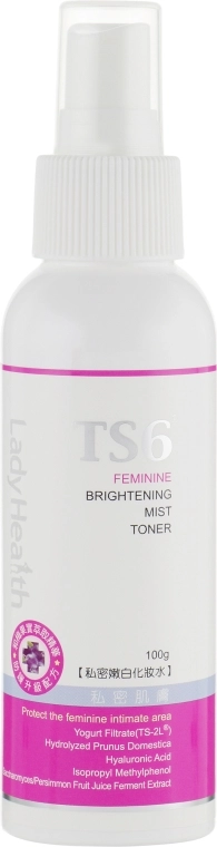 TS6 Освітлювальний тонік Lady Health Feminine Brightening Mist Toner - фото N2