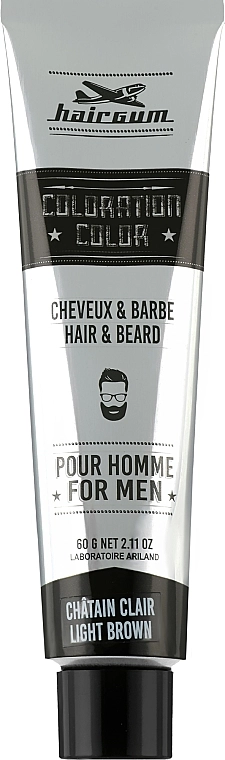 Hairgum Фарба для вусів і бороди, світло-коричнева Coloration Color Light Brown 5.1 - фото N2