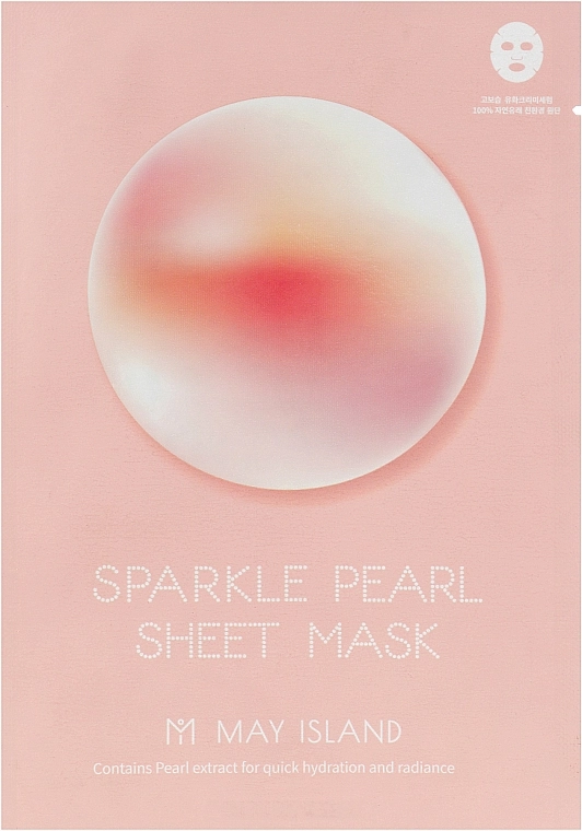 May Island Тканевая маска для сияния кожи с жемчугом Sparkle Pearl Sheet Mask, 30ml - фото N1