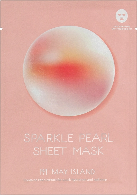 May Island Тканевая маска для сияния кожи с жемчугом Sparkle Pearl Sheet Mask, 30ml - фото N4