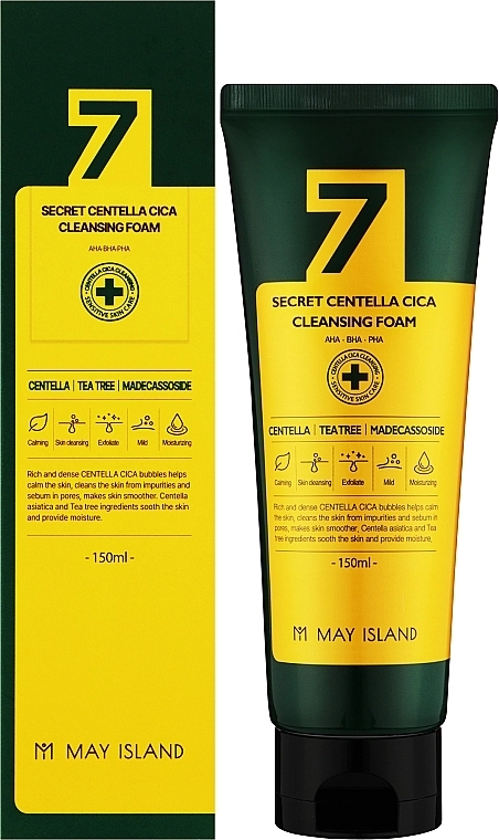 May Island Очищувальна пінка для проблемної шкіри обличчя з екстрактом центели 7 Days Secret Centella Cica Cleansing Foam - фото N2