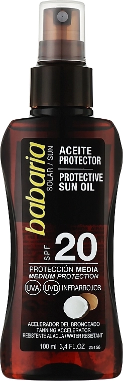 Babaria Сонцезахисний спрей Sun Protective Sun Oil SPF20 - фото N1