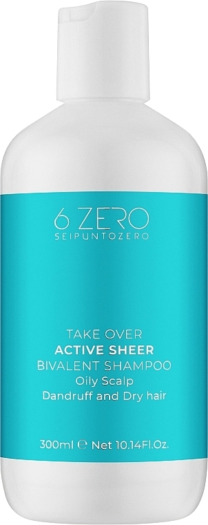 Seipuntozero Бивалентный шампунь для жирной кожи головы, с перхотью и сухими волосами Take Over Active Sheer Shampoo - фото N1