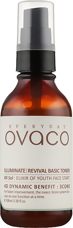Ovaco Омолоджувальний тонер для обличчя Wrinkle & Elastic Elixir of Youth Face Start Toner - фото N1