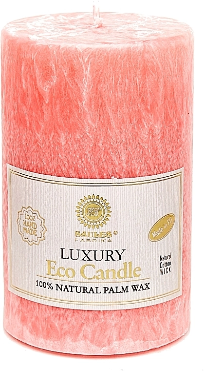 Saules Fabrika УЦІНКА Свічка з пальмового воску, 12.5 см, рожева Luxury Eco Candle * - фото N1