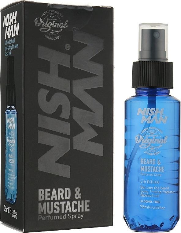 Nishman УЦІНКА Спрей для догляду за бородою та вусами Beard & Mustache Perfumed Spray Genius * - фото N2