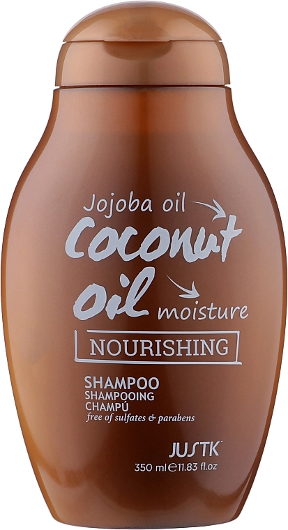 JustK Безсульфатний шампунь для сухого і пористого волосся з кокосом і жожоба - фото N1