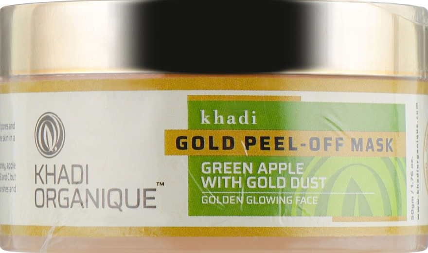 Khadi Organique Натуральна аюрведична очищувальна маска-плівка із золотом Gold Peel Off Mask - фото N1