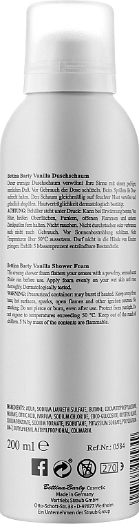 Bettina Barty Пена для душа Vanilla Creamy Shower Foam - фото N2