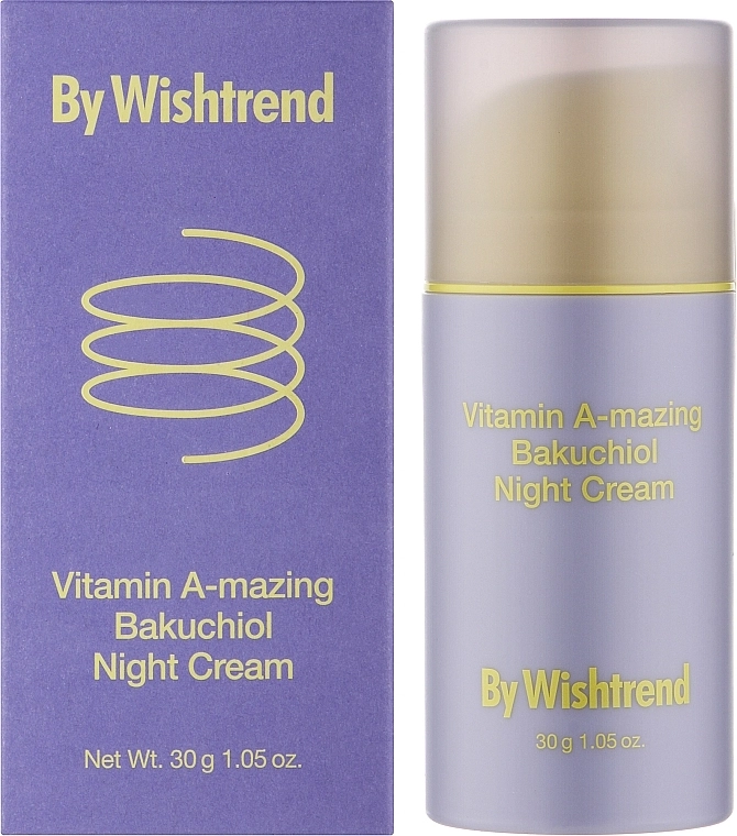By Wishtrend Нічний крем для обличчя з ретинолом і бакучіолом Vitamin A-mazing Bakuchiol Night Cream - фото N2