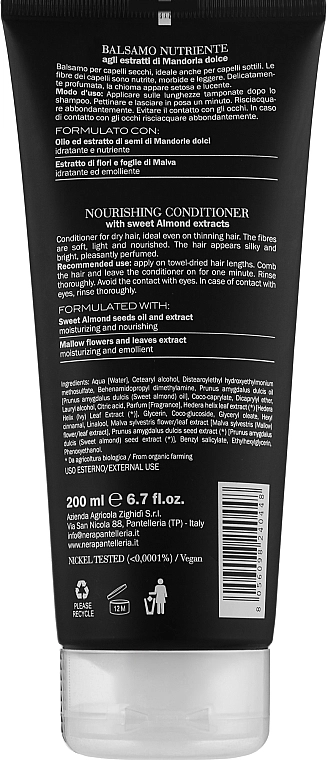 Nera Pantelleria Восстанавливающий кондиционер для волос 23 Nourishing Conditioner With Sweet Almond Extract - фото N2