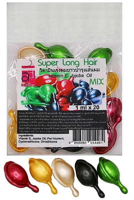 A-Trainer Капсули для волосся з вітаміном Е і олією жожоба MIX Super Long Hair - фото N2
