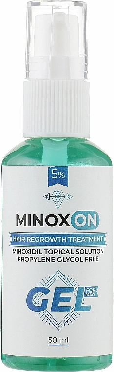 MINOXON Гель для роста волос 5% Hair Regrowth Treatment Minoxidil Topical Solution Propylene Glycol Free 5% - фото N1
