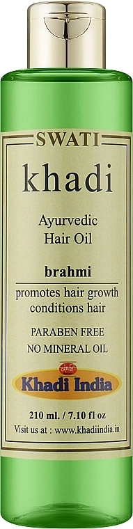 Khadi Swati Аюрведична олія для волосся "Брахмі" Ayurvedic Hair Oil - фото N1