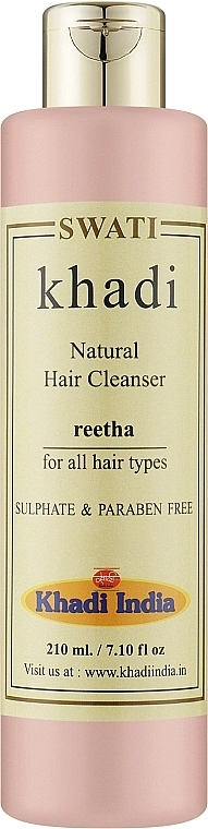 Khadi Swati Трав'яний шампунь для глибокого очищення волосся "Рита" Herbal Hair Cleanser Reetha - фото N1