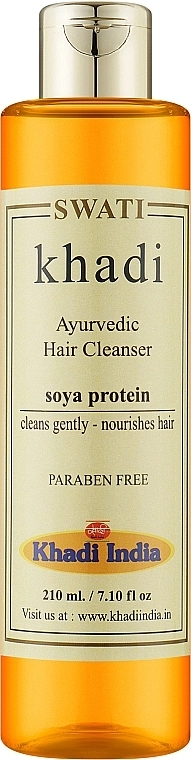 Khadi Swati Травяной шампунь для глубокого питания волос "Соевый протеин" Natural Hair Cleanser Soya Protein - фото N1