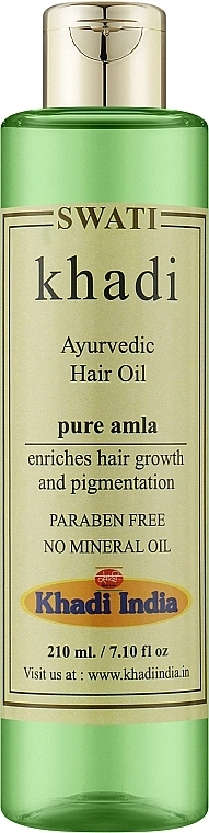 Khadi Swati Аюрведична олія для волосся "Чиста амла" Ayurvedic Hair Oil - фото N1