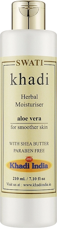 Khadi Swati Травяной увлажняющий лосьон "Алоэ вера" Herbal Moisturising Lotion Aloe Vera - фото N1