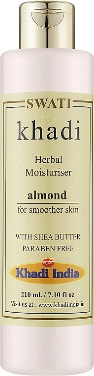 Khadi Swati Трав'яний зволожувальний лосьйон "Мигдаль" Herbal Moisturising Lotion Almond - фото N1