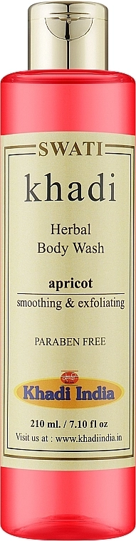 Khadi Swati Травяной гель для душа "Абрикос" Khadi Herbal Bodywash Apricot - фото N1