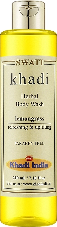 Khadi Swati Травяной гель для душа "Лемонграсс" Khadi Herbal Bodywash Lemongrass - фото N1