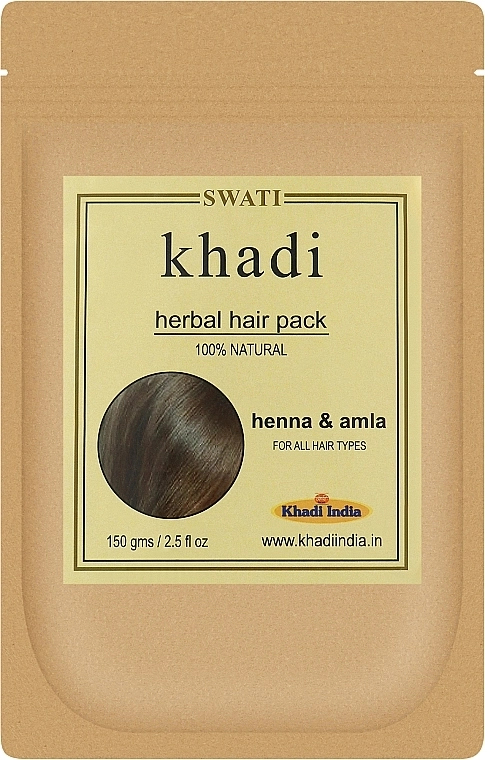 Khadi Swati Травяная маска для укрепления волос "Хна и амла" Khadi Herbal Hair Pack - фото N1