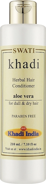 Khadi Swati Трав'яний кондиціонер для тьмяного та сухого волосся "Алое вера" Herbal Hair Conditioner - фото N1