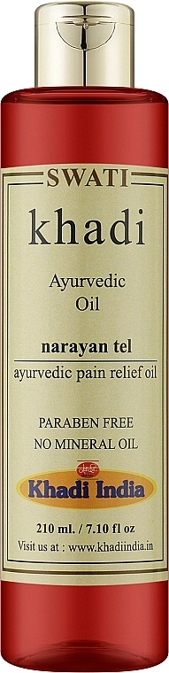 Khadi Swati Аюрведическое лечебное масло Ayurvedic Oil Narayna Tel - фото N1