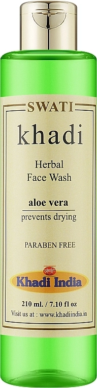 Khadi Swati Травяное увлажняющее средство для умывания лица "Алоэ вера" Herbal Facewash Aloe Vera - фото N1