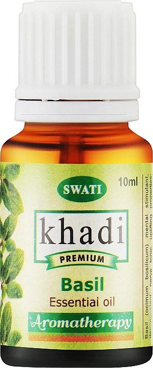 Khadi Swati Эфирное масло "Базилик" Premium Essential Oil - фото N1