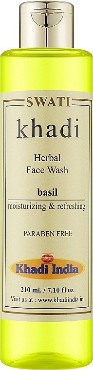 Khadi Swati Средство для умывания на травах "Базилик" Herbal Facewash Basil - фото N1