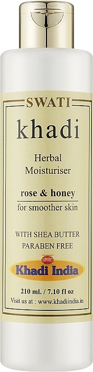 Khadi Swati Трав'яний зволожувальний лосьйон "Троянда та мед" Herbal Moisturising Lotion Rose & Honey - фото N1