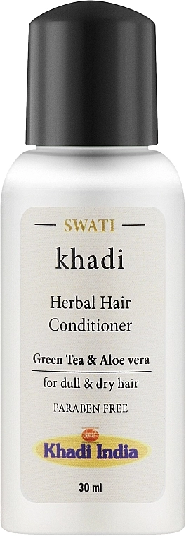 Khadi Swati Трав'яний кондиціонер для волосся "Зелений чай і алое вера" Herbal Hair Conditioner Green Tea & Aloevera (міні) - фото N1