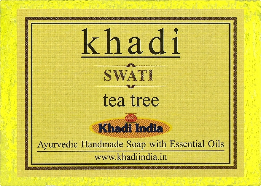 Khadi Swati Мыло ручной работы "Чайное дерево" Tea Tree Soap - фото N1