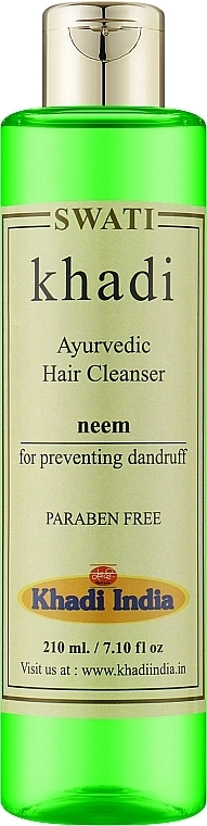 Khadi Swati Аюрведическое очищающее средство от перхоти "Ним" Ayurvedic Hair Cleanser Neem - фото N1