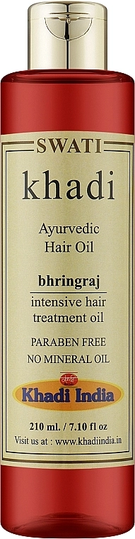 Khadi Swati Аюрведична олія для волосся "Брингарадж" Ayurvedic Hair Oil - фото N1