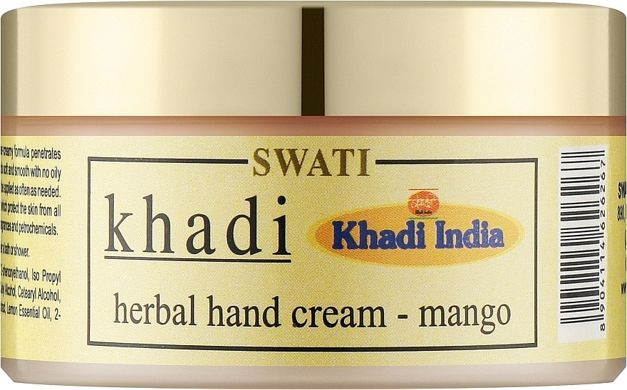 Khadi Swati Трав'яний крем для рук "Манго" Herbal Hand Cream Mango - фото N1